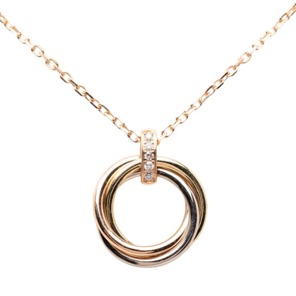 CARTIER 18k Gold Diamond Trinity Necklace